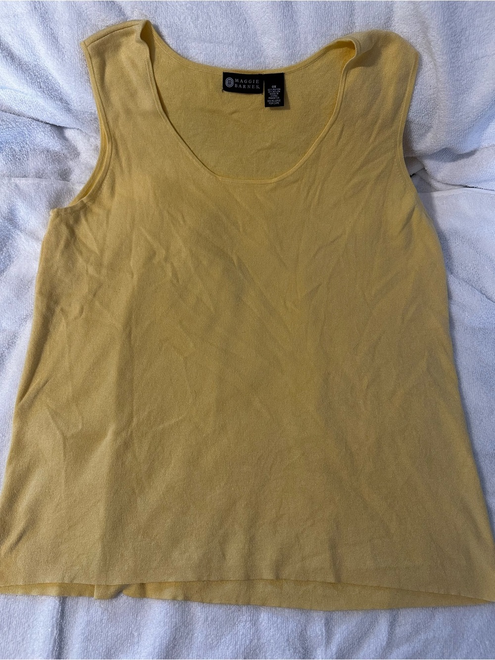 Maggie Barnes Sunny Yellow Scoop Tank